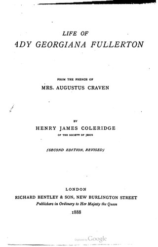 Life of Lady Georgiana Fullerton