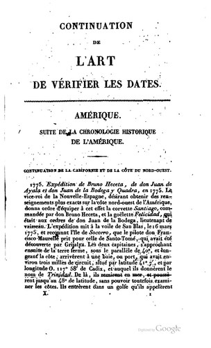 Chronologie historique de l'Amerique