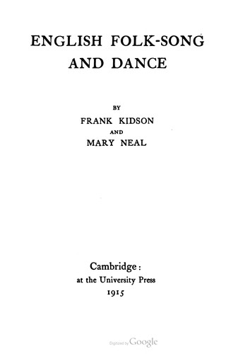 English folk-song and dance