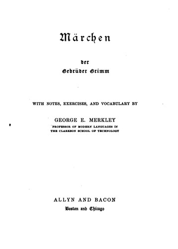 Märchen der gebrüder Grimm