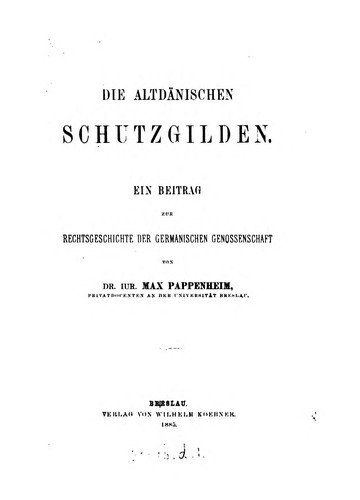 Die altdänischen Schutzgilden