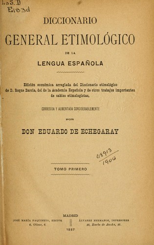 Diccionario general etimologico de la lengua española