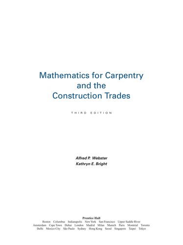 Mathematics for carpentry and the construction trades