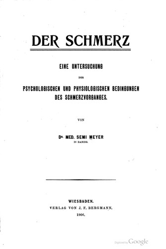 Der Schmerz