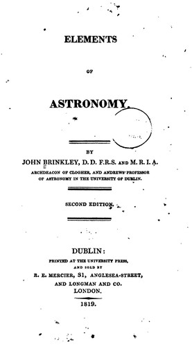 Elements of astronomy