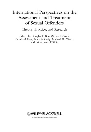 International perspectives on the assessment and treatment of sexual offenders