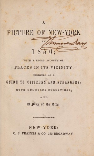 A picture of New York in 1850