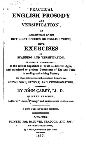 Practical English prosody and versification