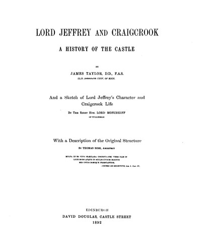 Lord Jeffrey and Craigcrook