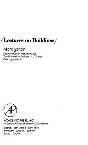 Lectures on buildings