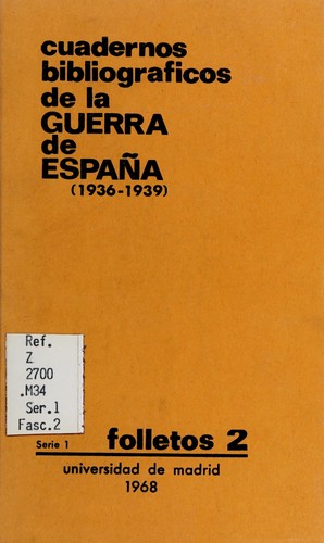 Cuadernos bibliográficos de la Guerra de España, 1936-1939