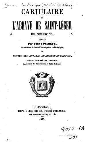 Cartulaire de l'abbaye de Saint-Léger de Soissons