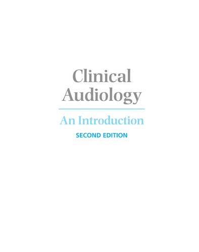 Clinical Audiology