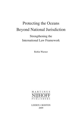 Protecting the oceans beyond national jurisdiction