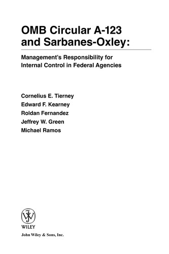 OMB Circular A-123 and Sarbanes-Oxley