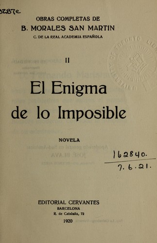 El Enigma de lo imposible