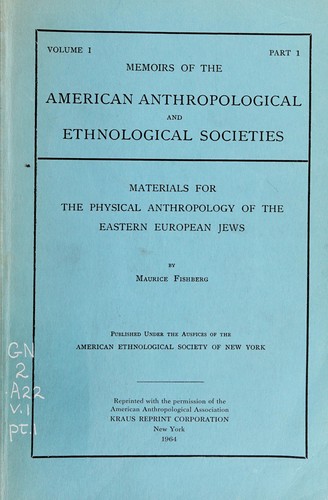Materials for the physical anthropology of the Eastern European Jews