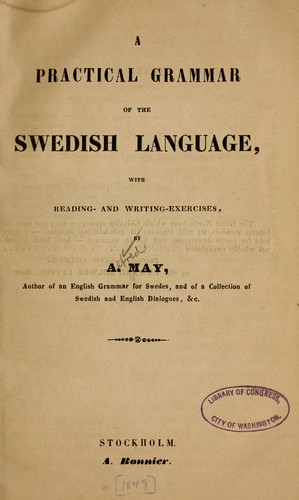 A practical grammar of the Swedish language