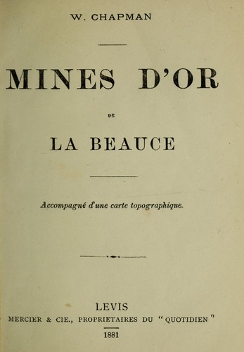 Mines d'or de la Beauce