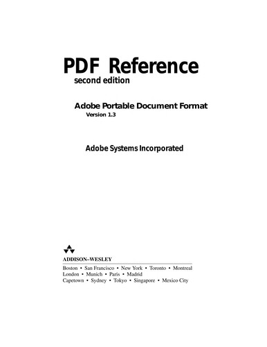 PDF reference : Adobe portable document format, version 1.3
