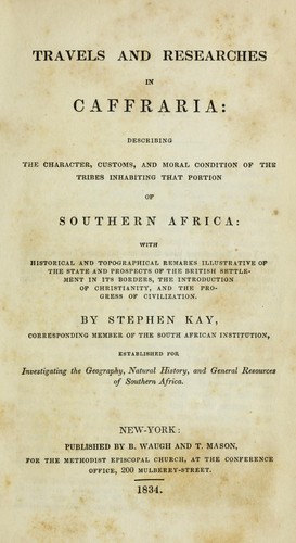 Travels and researches in Caffraria