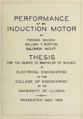 Performance of an induction motor
