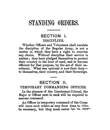 Standing orders