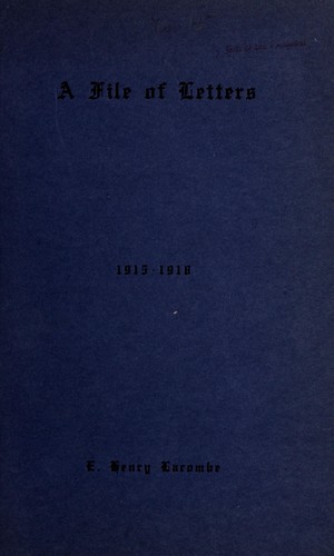 A file of letters, 1915-1918