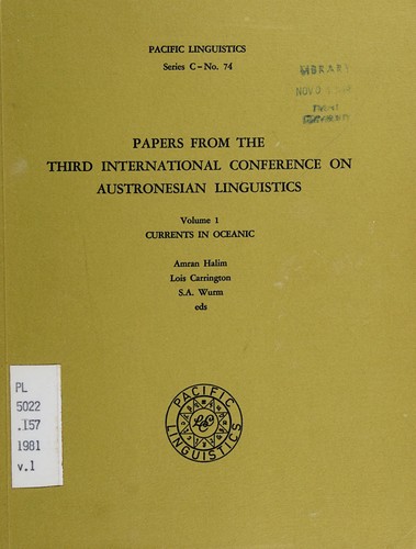 Papers from the Third International Conference on Austronesian Linguistics