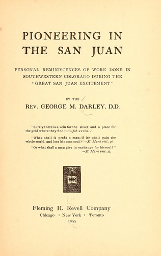 Pioneering in the San Juan