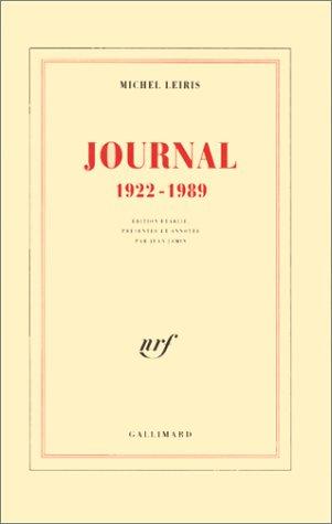 Journal, 1922-1989