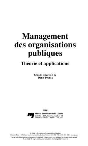 Management des organisations publiques