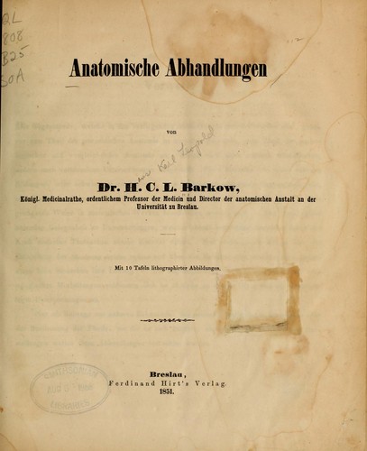 Anatomische Abhandlungen