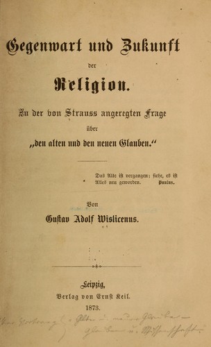 Gegenwart und zukunft der religion