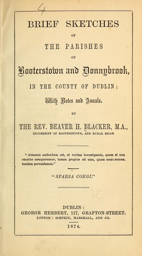 Brief sketches of the parishes of Booterstown and Donnybrook