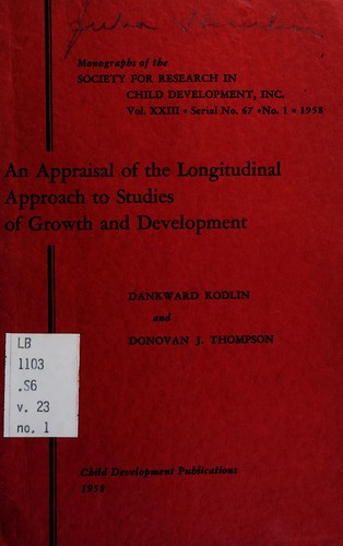An appraisal of the longitudinal approach to studies in growth and development