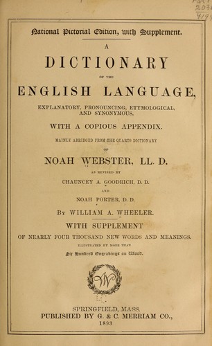 A dictionary of the English language