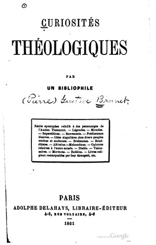 Curiosités théologiques