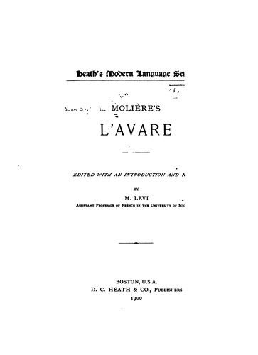 ... Moliére's L'avare