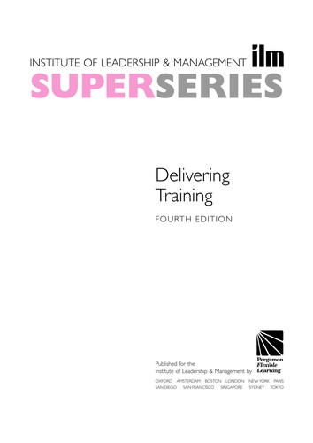 Delivering training