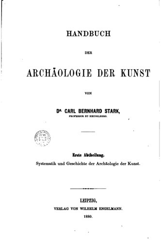 Handbuch der Archäologie der Kunst