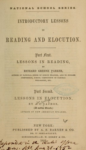 Introductory lessons in reading and elocution