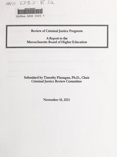 Review of criminal justice programs