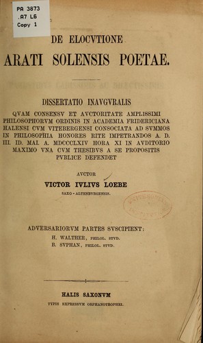 De elocutione Arati Solensis poetae