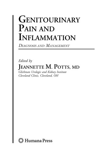 Genitourinary pain and inflammation