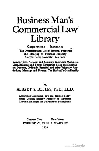 Business man's commercial law library ..