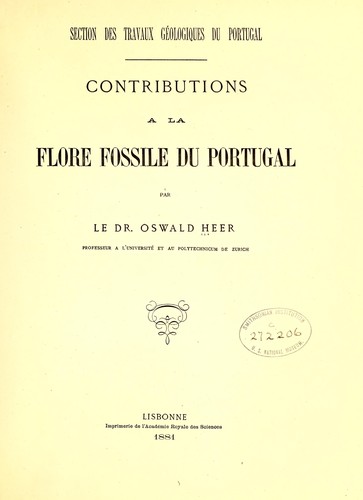 Contributions à la flore fossile du Portugal