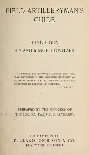 Field artilleryman's guide