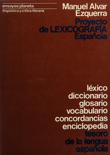 Proyecto de lexicografía española