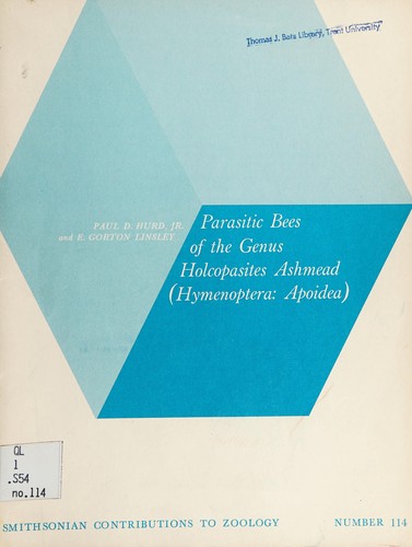 Parasitic bees of the genus Holcopasites Ashmead (Hymenoptera: Apoidea)